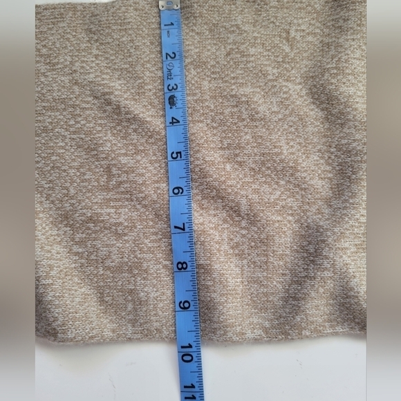 Rectangular Knit Scarf in Tan - Picture 5 of 6